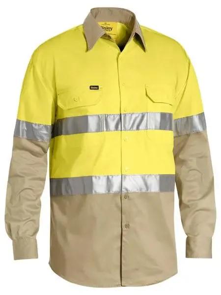Bisley Long Sleeve 3M Taped Cool Lightweight Hi Vis Shirt BS6696T